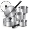 CAROTE Pots and Pans Set, Stainless Steel Cookware Set Detachable