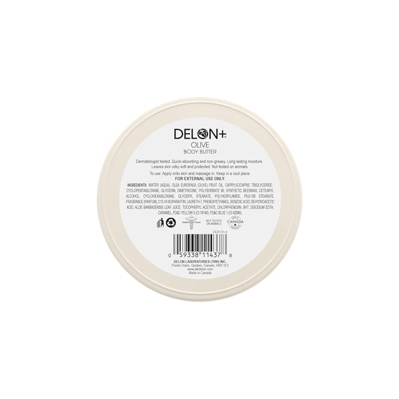 Delon Intense Moisturizing Olive Body Butter Ounce Pack