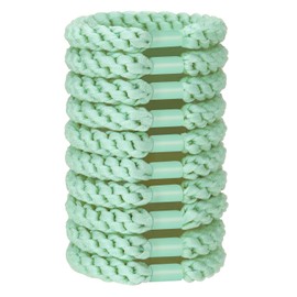 JessLab Hair Ties Set, 10 Pcs Soft Elastic Cords Hair Ties for Women No Damage Elastic Hair Ties Ponytail Holders Stretchy Hair Bands Headband Accessory for Girls Women Ladies, Light Green