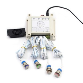 Escape the Room 4 Colors Metal Button Props Press Buttons In Order or In the Same Time To Unlock Control 12V Magnet Lock For Exit Room Game