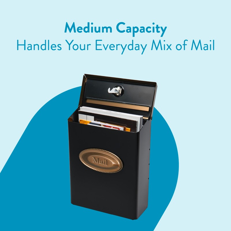 Architectural Mailboxes Designer™ Locking, Vertical Wall-Mounted Mailbox for Outside, Modern