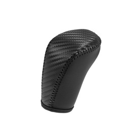 ACROPIX Car Faux Leather Carbon Fiber Black Gear Shift Knob Cover for Nissan Altima 2019-2021 Sentra 2020-2021 Kicks 2018-2021 Versa 2020-2021 Black Line Car Parts