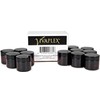 Vivaplex, 12, Amber, 2 oz, Round Glass Jars, with Inner