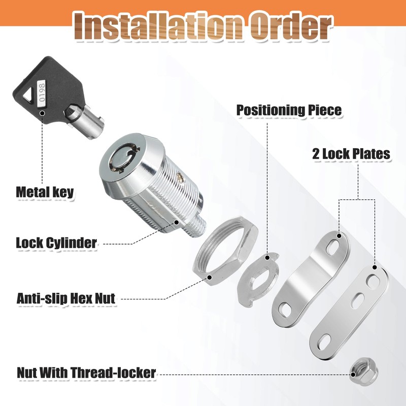 Duraaamo 12 Pack Rv Storage Locks 7/8'' Rv Compartment Locks