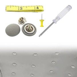 60PCS Car Roof Headliner Repair Kit, Auto Roof Snap Rivets Retainer Buttons with Installation Tool, Fixing Repair Buckle for Interior Ceiling Cloth, Fit Cars (Grey)
