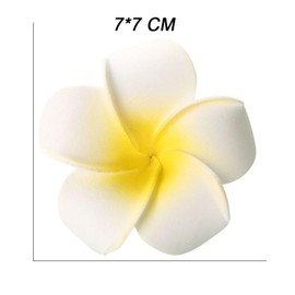 Koolgil Women's Fashion Hawaiian Foam Plumeria Flower Clips Plumeria Flower Bowknot Hair Clip for Bridal Wedding Luau Beach Tropical Vacation Party Hair Decorations (3 Pcs White)