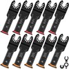 10Pcs Oscillating Saw Blades Set Quick Release Extra-Long Reach Bi-Metal
