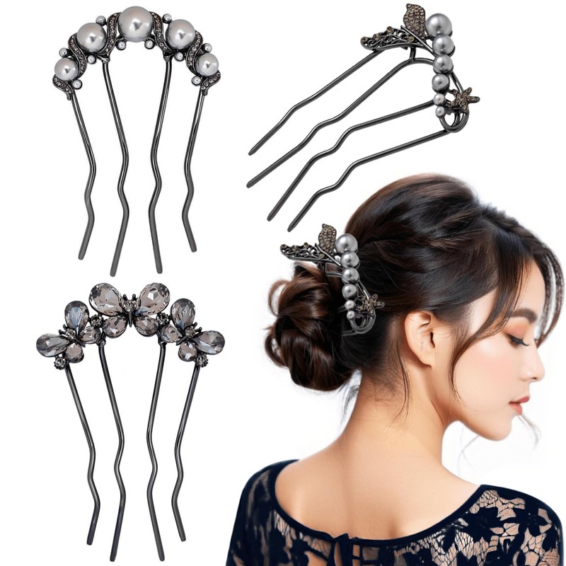 3 Piezas pasadores para cabello mujer