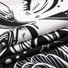 Ftuency Sun and Moon Tapestry Black and White Tapestries Mystic