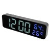 LED 9.1in Mirror Clock Multifunctional Digital Alarm Date Humidity Clock