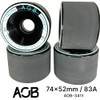 AOB Premium Longboard/Cruiser 2K Wheels (4 Pieces) Set Concentricity Calibrated