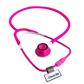 Estetoscopio Adulto Doble Rosa, Alta frecuencia, Manguera tipo Y, Olivas blandas, Color Brillante