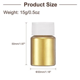 uxcell 15g/0.5oz Mica Powder Natural Epoxy Resin Pigment Powders for Casting Resin, Car Paint, Dyes, DIY Arts and Crafts, Crystal Gold