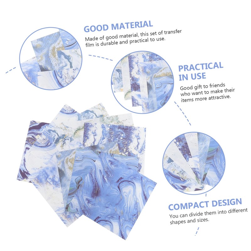NUOBESTY 9pcs Infusible Heat Transfer Sheets DIY Ink Film Htv