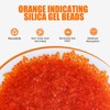 VOISEN 2 LBS Orange Indicating Silica Gel Desiccant Beads,Reusable Desiccant