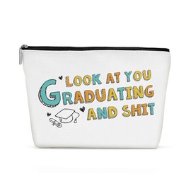 Henhesaha Graduation Gift, Graduation Gifts for Her, Congratulation Gift Makeup Bag Funny Sarcastic Cosmetic Bag Make up Bag Travel Toiletry Bag for Women BFF Senior College Graduate Nurse Doctor