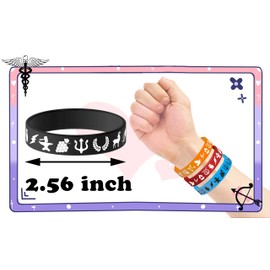 Yunahoo 24PCS Greek Mythology Silicone Wristband Bulk Ancient Greek legends Silicone Rubber Party Favors Supplies Decorations Class Carnival Events Prize