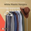 White Plastic Hangers 100 Pack– Heavy-Duty Plastic Hangers Slim and