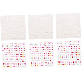 DOITOOL 6hojas Pegatinas De Perlas Rostro De Gemas De Perlas Adhesivas Decorativas Para Maquillaje Facial Perlitas Para Belleza