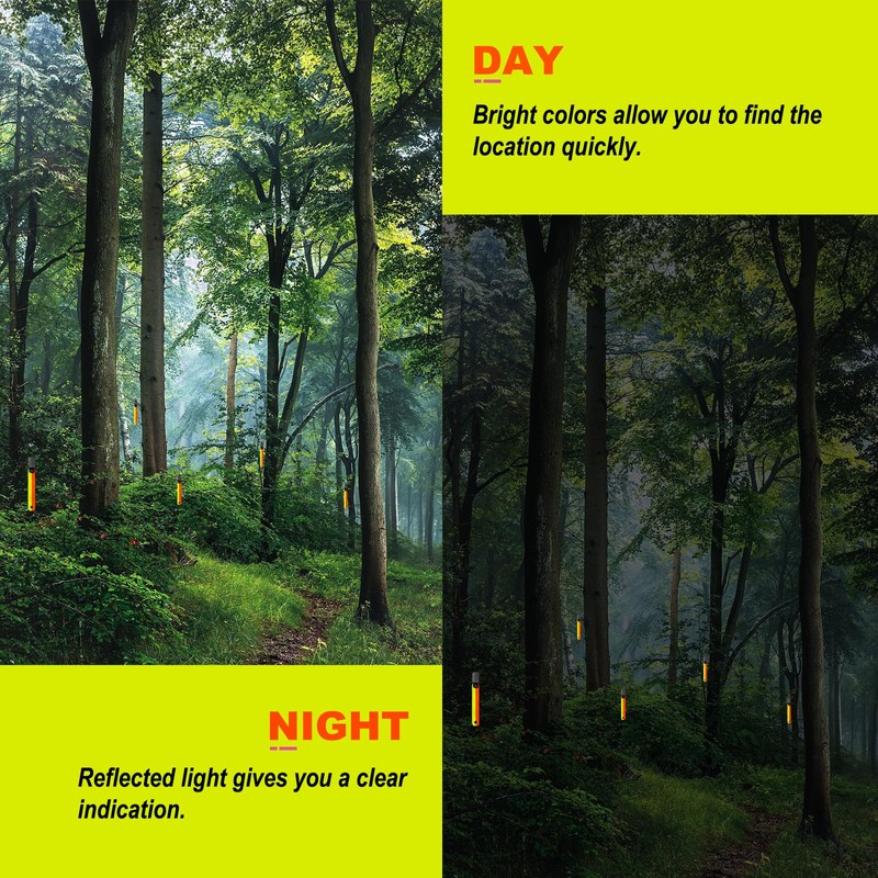 Little World 48 Pack High Visibility Trail Markers with Clips