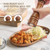 Wooden Salt and Pepper Grinder Set Refillable Salt & Pepper