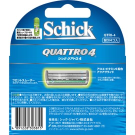 Schick Quattro 4 4 Blade Replacement Blades (4 Pieces) Shaving Razor
