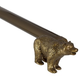 Urbanest 3/4” Farmhouse Bear Adjustable Window Treatment Single Curtain Rod, 84"-120", Renaissance Gold