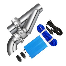 Peastorm Catback Exhaust System Exhaust Cutout 3 Inch with Elbow Muffler Exhaust Valve Kit (1 Wireless Remote Controller, 1 Valve)