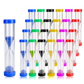 PROLOSO 8 Sets of 48PCS Sand Glass Timer 30sec/1/2/3/4/10mins Hourglass Minutes Sand Clock Watch for Home Office