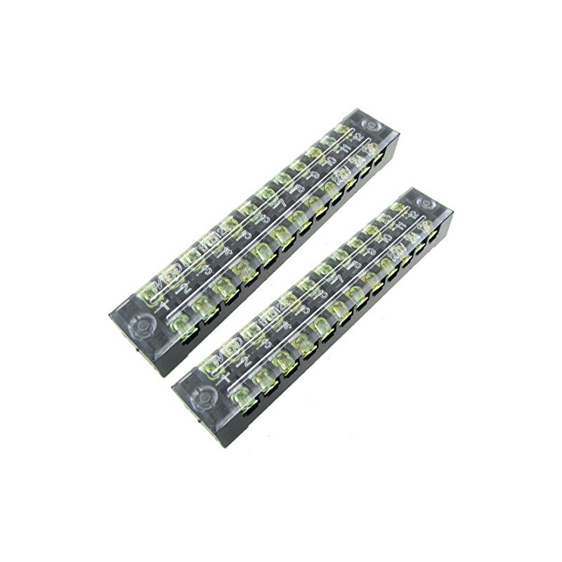 GBSTORE 12 Position, 600V 15A , Dual Rows Covered Barrier