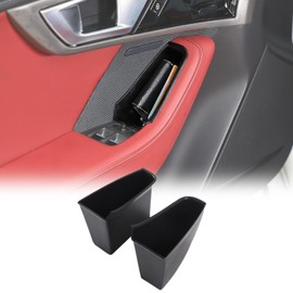 Daeiclru Car Door Side Storage Box Compatible with Compatible with Jaguar F-Type 2013-2024, ABS Door Side Armrest Phone Pocket Organizer Insert Glove Pallet, Interior Storage Accessories