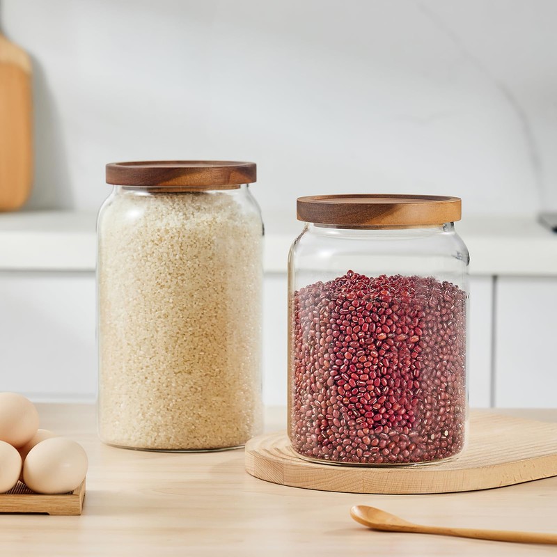 Sweejar Glass Jars for Laundry Room Organization, 90 ounce Laundry