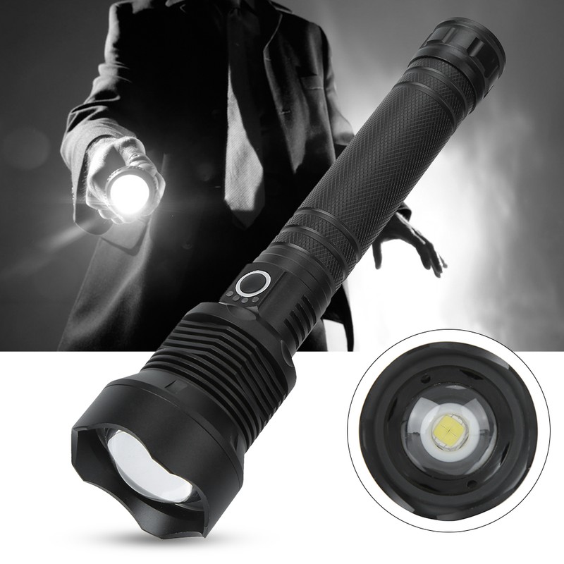 XHP70 9000LM 3 Lighting Modes LED Flashlight USB Strong Light