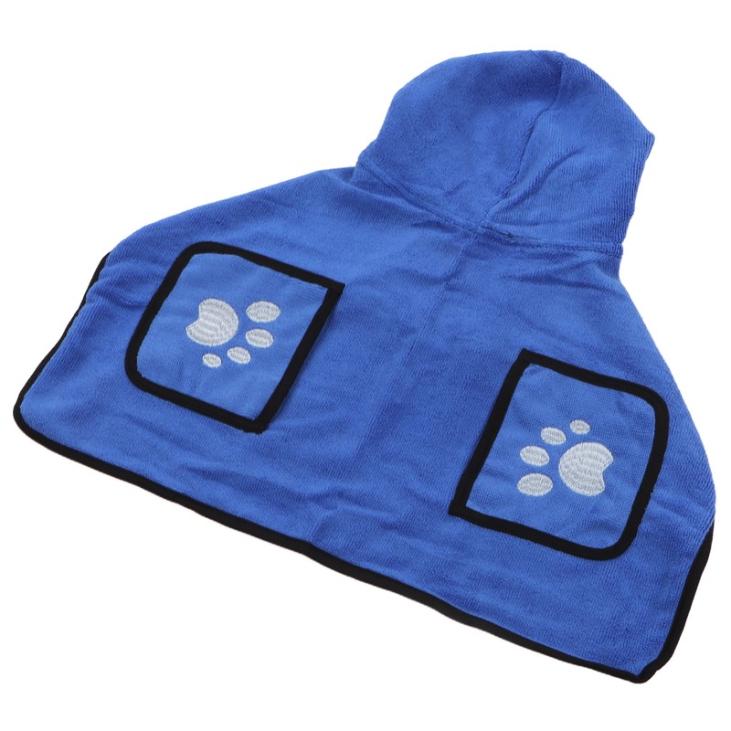Dog Towel Strong Absorbent Quick Drying Hand Pockets Design Hooded