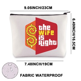 MYSOMY Price Live TV-Show-Make-up-Tasche "The Wife is Right", Geschenke, Preis, Spiel-Show, Geschenke mit Reißverschluss, The Wife Mb
