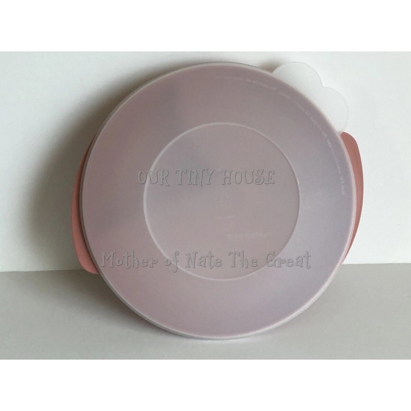 Tupperware Reheatables Divided Plate w/ Seal Microwave Safe Dish Rose