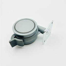 LIKERAINY Swivel Plate Fixing Twin Caster Nylon Wheels FC3611A with Brake 360 Degree General Purpose Castors Size Ø 60mm Pack of 4 Pieces