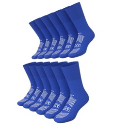 American Hospital Supply - Calcetines de punto con puño elástico, color azul, XL, sin látex, sin látex, calcetines de punto de poliéster y elastano con puño elástico, suministros médicos y equipos
