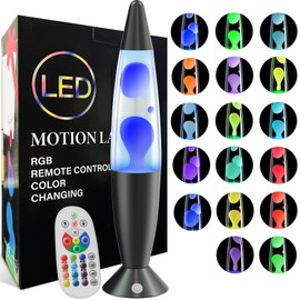 Soarling Large Black 17 Colors Changing LED Liquid Motion Lamps with Remote 16 Inch Giant Color Changing Lamp Relax Mood Night Light for Kids Adults Classic Table Lamp