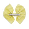 Black & Yellow Scalloped Edge Bow Hair Clip Small -
