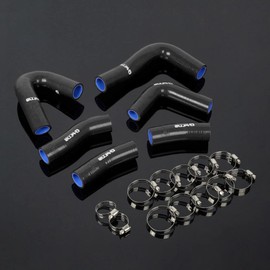 G-PLUS Silicone Radiator Coolant Tube Hose Kit Clamps Compatible With Honda Magna VF1100C V65 VF 1000C Black