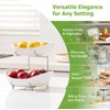 HBlife Fruit Bowl for Kitchen Counter - 2 Tier Ceramic