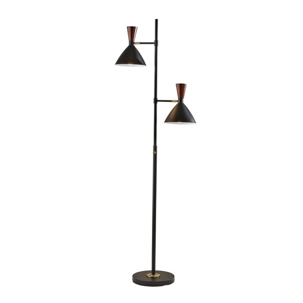 Adesso 3488-01 Arlo Tree Lamp, 67.25 in, 2 x 60W (Not Included), Black, 1 Floor Lamp
