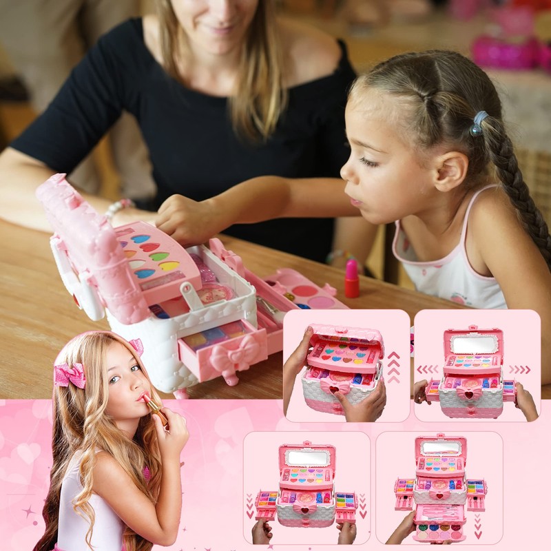 HERAPFANN Kids Makeup Kit for Girl - Kids Makeup Kit