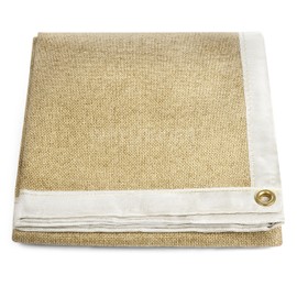 Waylander SVALINN Heavy-Duty Fireproof Welding Blanket – Flame Retardant Vermiculite-Treated Fiberglass Fabric with Kevlar and Grommets – Heat Resistant Mat for Welding, Fire Pits (6' x 4', YELLOW)