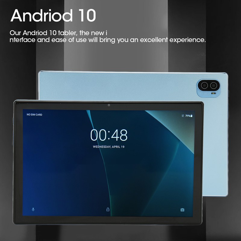 10.1 Inch Tablet for Android 12.0 Tablet 1960X1080 Resolution Octa