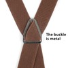 Alizeal Men's 4 Clips X-Back Solid Suspenders Pre Tied Bow
