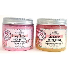 Bella And Bear Love Flutter Body Butter & Goddess Sugar Scrub Set-6.76 oz. each