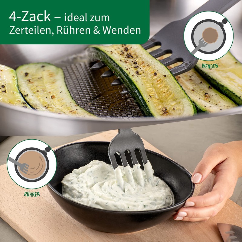 Chefkoch Plastic Multi Fork - Kitchen Fork with Ergonomic Soft