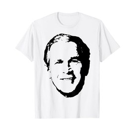 President's Day George W Bush T-Shirt - Men's Classic Fit White Graphic T-Shirt - Small